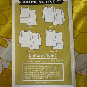Grainline Studio Uniform Tunic Pattern Plus Size NIB